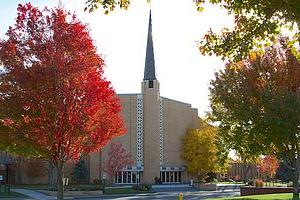 Walla Walla University Church in the fall